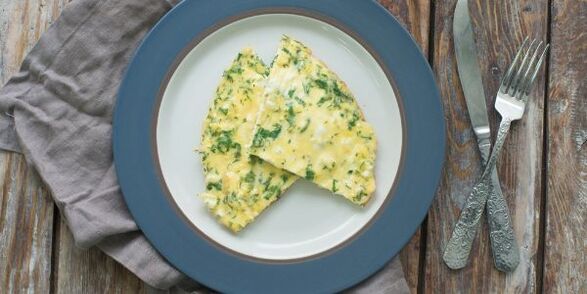 omelet with greens for the dukan diet