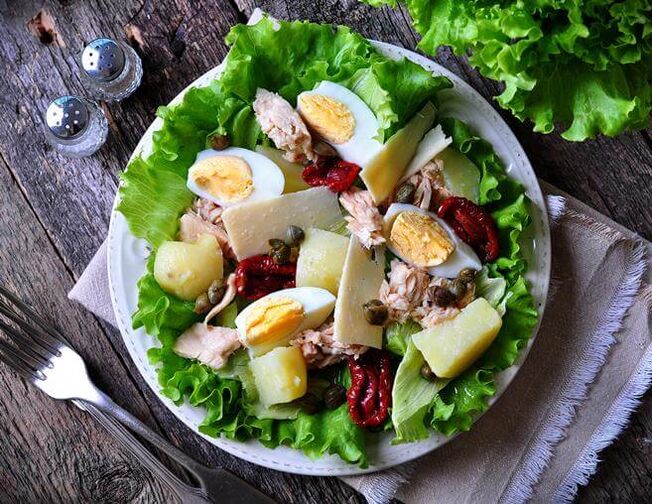 canned tuna salad in a low carb diet food